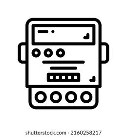 Symbol für elektrische Meter-Linie. Vektorgrafik für Grafikdesign, Website, App. EPS10