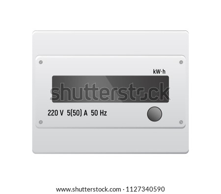 Electric meter. Measurement of electricity consumption. Vector illustration. Modern equipment