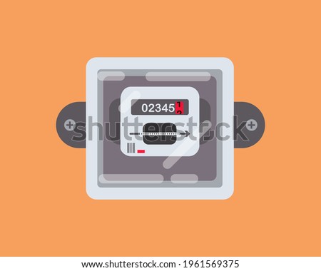 Electric meter power tool. Cartoon vector style for your design.