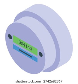 Electric meter is showing energy consumption data in kilowatt hours