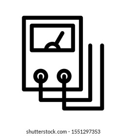 electric meter thin line icon