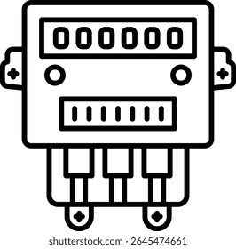 Electric meter vector icon. Can be used for printing, mobile and web applications.