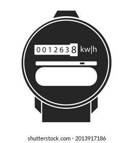 Electric meter vector icon.Black vector icon isolated on white background electric meter .