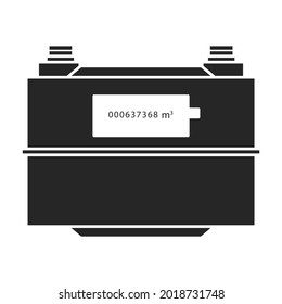 Icono vectorial del medidor eléctrico.Icono vector negro aislado en el medidor eléctrico de fondo blanco.