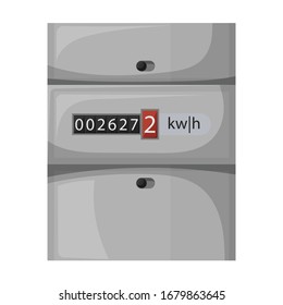 Electric meter vector icon.Cartoon vector icon isolated on white background electric meter .