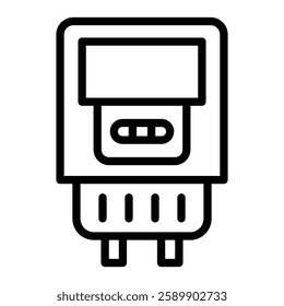 Electric Meter Vector Line Icon Design For Personal And Commercial Use