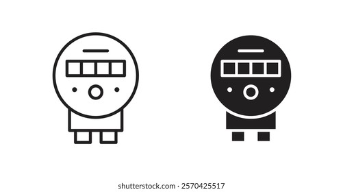 electric meter vector web icons set