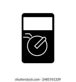 Electric meter, voltmeter - vector icon