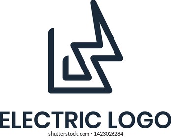 Electric  minimal vector logo .