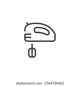 Electric mixer hand blender beater icon, vector illustration