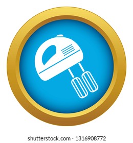 Electric mixer icon blue vector isolated on white background for any design