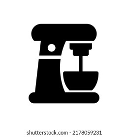 electric mixer icon vector illustration logo template for many purpose. Isolated on white background. glyph style.