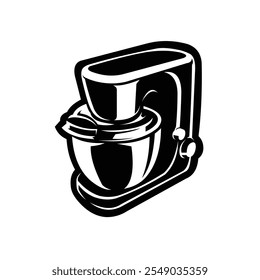 Electric mixer icon vector illustration. Monochrome vector on white background