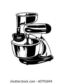 Electric Mixer - Retro Clip Art