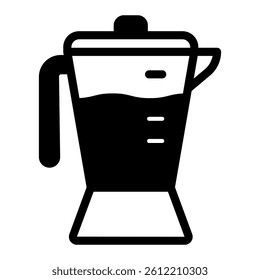 Electric mixer solid icon, cooking concept. Vector graphics. Kettle sign on white background, style mobile or design