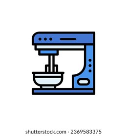 electric mixer vector icon. bakery icon filled line style. perfect use for logo, presentation, website, and more. simple modern icon design color line style