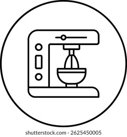 Ícone de vetor misturador elétrico. Pode ser usado para impressão, aplicativos móveis e da Web.