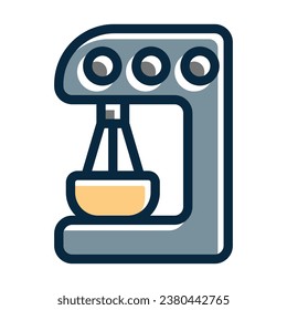 Electric Mixer Vector Thick Line Filled Dark Colors Icons For Personal And Commercial Use.

