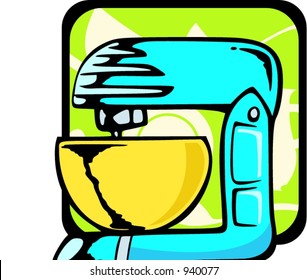Electric mixer.Vector illustration