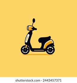 Electric Mobility Scooter Flat Vector Art Transportation, Vehicle, Mobility Aid, Icon.
