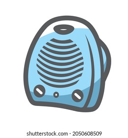 Electric modern heater Vector icon Cartoon illustration