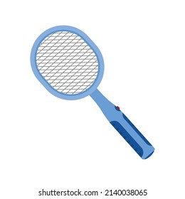 Vector eléctrico de batidor de mosquitos aislado en fondo blanco