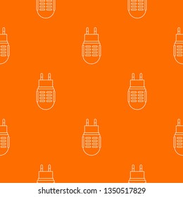 Electric mosquito pattern vector orange for any web design best
