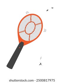 Electric mosquito racket vector isolated stock illustration