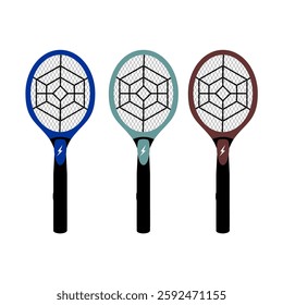 Electric mosquito repellent racket with hexagon design with three different colors