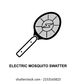 Icono del matador eléctrico de mosquitos aislado en la ilustración del vector de fondo blanco.