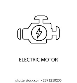 Electric moto concept line icon. Simple element illustration.Electric moto concept outline symbol design.