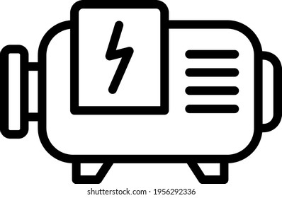 Electric Motor Concept Vector Icon Design, fluid and gravity direct lift Pump Symbol on White background, Electrical energy into hydraulic energy machine converter stock illustration