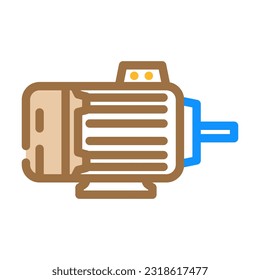 vector de color del icono de la ingeniería eléctrica de motor eléctrico. signo de ingeniero eléctrico de motor eléctrico. ilustración de símbolo aislado