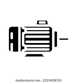 electric motor electrical engineer glyph icon vector. electric motor electrical engineer sign. isolated symbol illustration