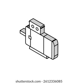 electric motor electrical engineer isometric icon vector. electric motor electrical engineer sign. isolated symbol illustration