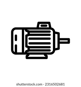 electric motor electrical engineer line icon vector. electric motor electrical engineer sign. isolated contour symbol black illustration