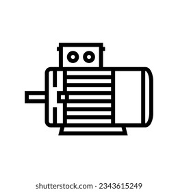 electric motor electrical engineer line icon vector. electric motor electrical engineer sign. isolated contour symbol black illustration