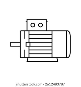 electric motor electrical engineer line icon vector. electric motor electrical engineer sign. isolated contour symbol black illustration
