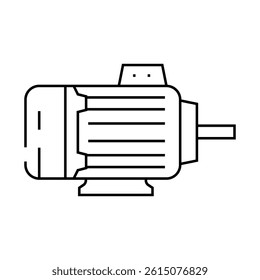 electric motor electrical engineer line icon vector. electric motor electrical engineer sign. isolated contour symbol black illustration