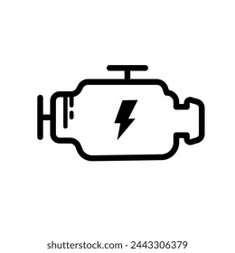 electric motor, engine - vector icon	