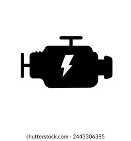 electric motor, engine - vector icon	