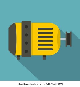 Elektromotorsymbol. Flache Illustration von elektrischem Motor, Vektorsymbol für Web