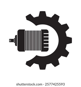 electric motor icon illustration design template