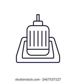 electric motor icon in line style