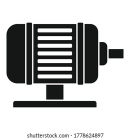 Electric motor icon. Simple illustration of electric motor vector icon for web design isolated on white background