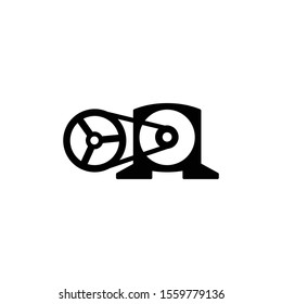 Electric motor icon in trendy flat style isolated. Symbol for your web site design, logo, app, UI. Vector illustration, EPS