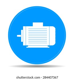 Electric motor icon, Vector flat Illustration EPS 