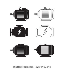 Electric motor icon vector illustration logo design.