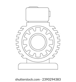 Electric motor icon vector illustration logo design.