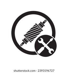 Electric motor icon vector illustration logo design.